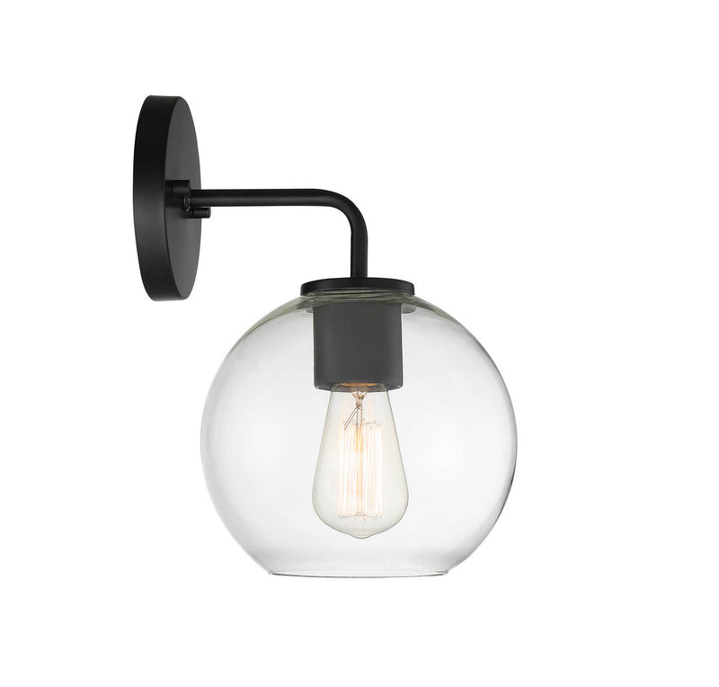 Meridian M50044BK One Light Outdoor Wall Sconce, Matte Black