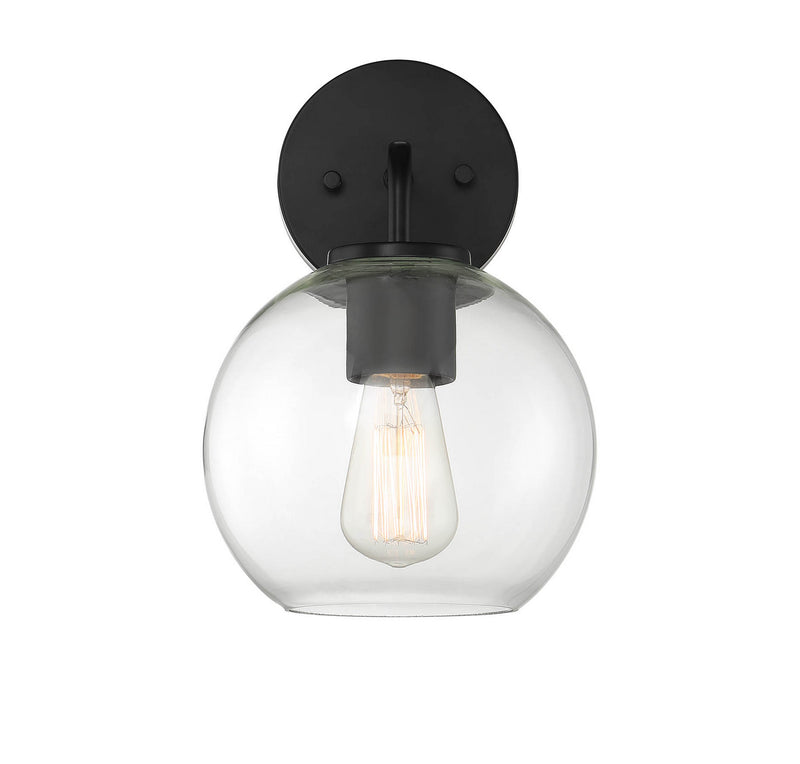 Meridian M50044BK One Light Outdoor Wall Sconce, Matte Black