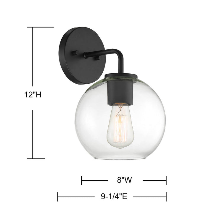 Meridian M50044BK One Light Outdoor Wall Sconce, Matte Black