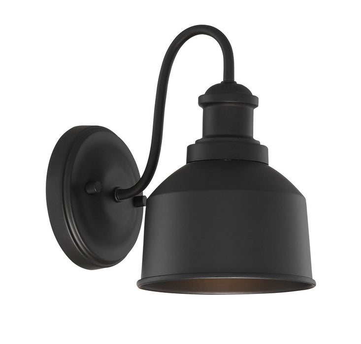 Meridian M50046BK One Light Outdoor Wall Sconce, Matte Black