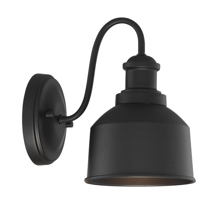 Meridian M50046BK One Light Outdoor Wall Sconce, Matte Black