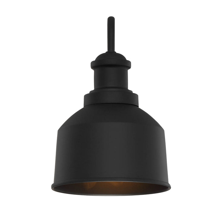 Meridian M50046BK One Light Outdoor Wall Sconce, Matte Black