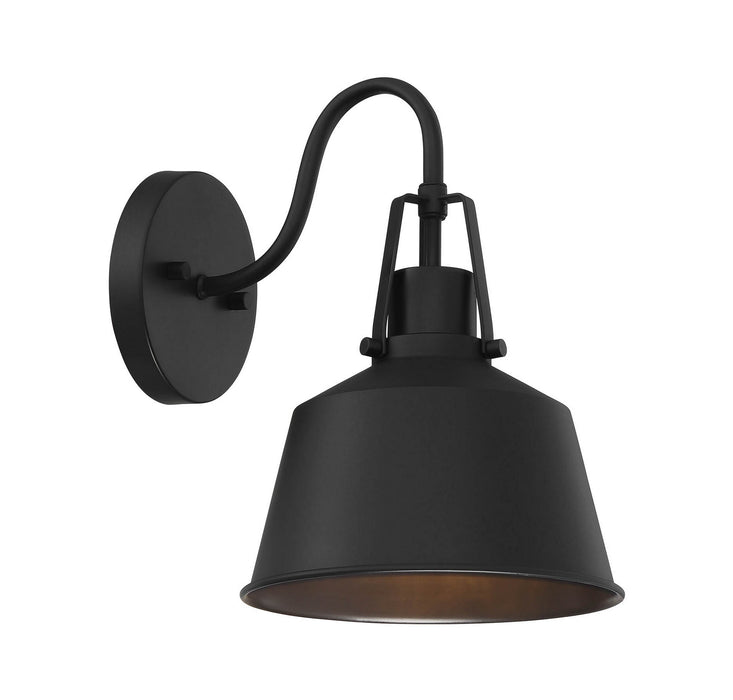 Meridian M50049BK One Light Outdoor Wall Sconce, Matte Black