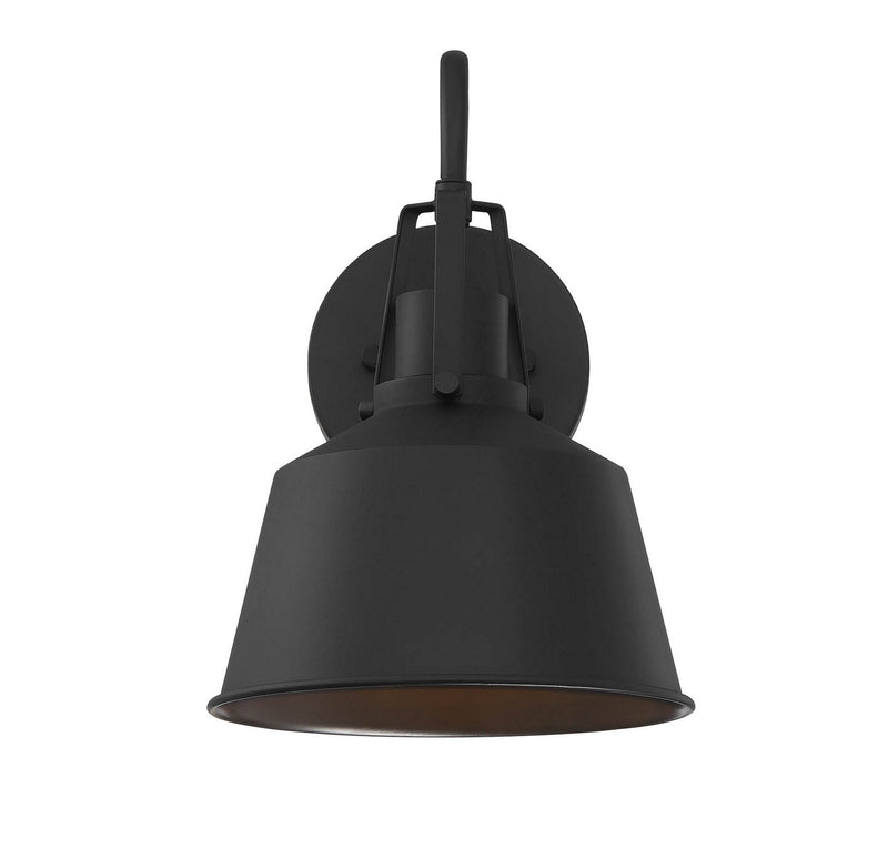Meridian M50049BK One Light Outdoor Wall Sconce, Matte Black