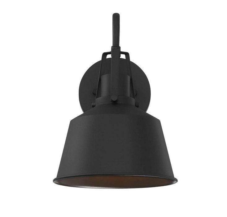 Meridian M50049BK One Light Outdoor Wall Sconce, Matte Black