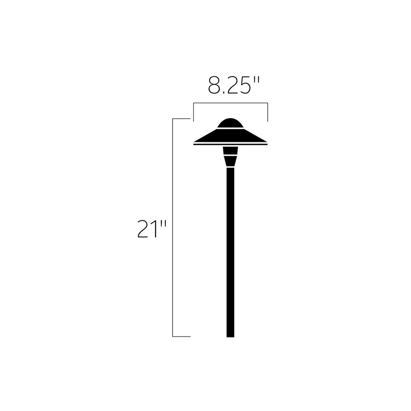 Kichler 15310CBR One Light Path Light, Centennial Brass