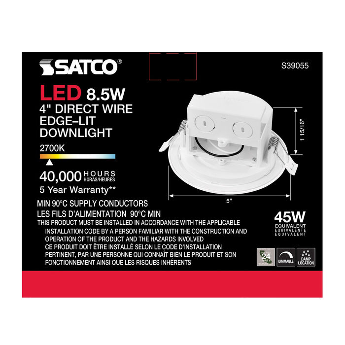 Satco S39055 LED Downlight, White