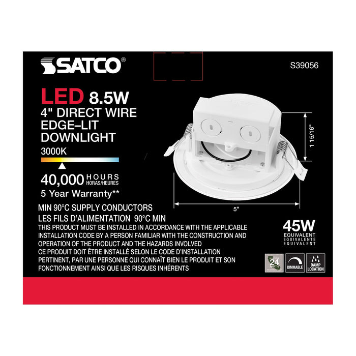Satco S39056 LED Downlight, White