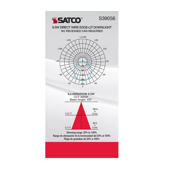 Satco S39056 LED Downlight, White