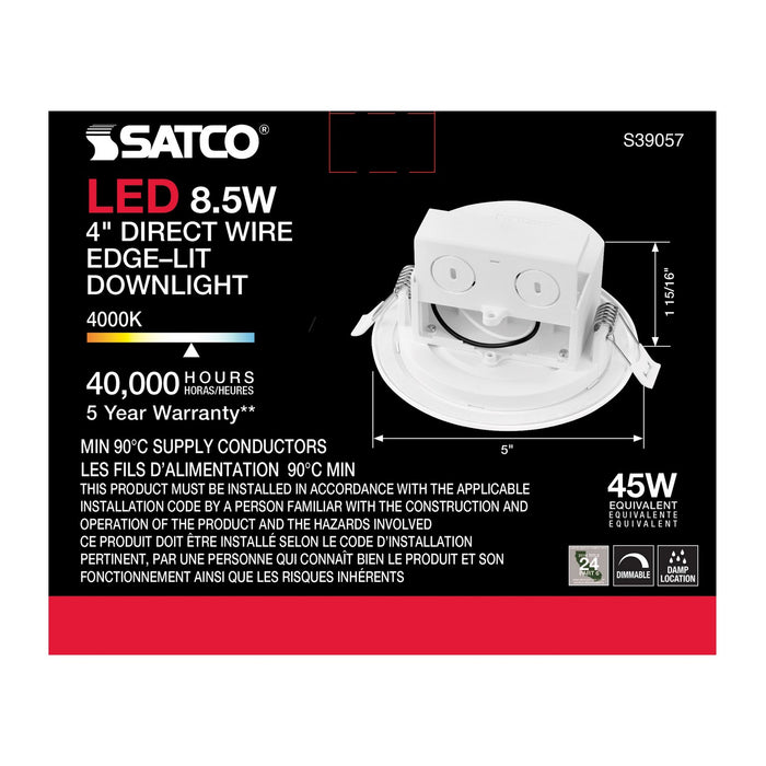 Satco S39057 LED Downlight, White