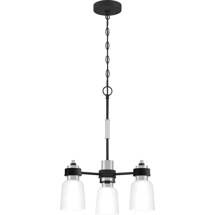 Quoizel CRD5019BN Three Light Chandelier, Brushed Nickel