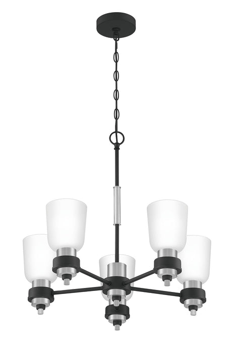 Quoizel CRD5023BN Five Light Chandelier, Brushed Nickel