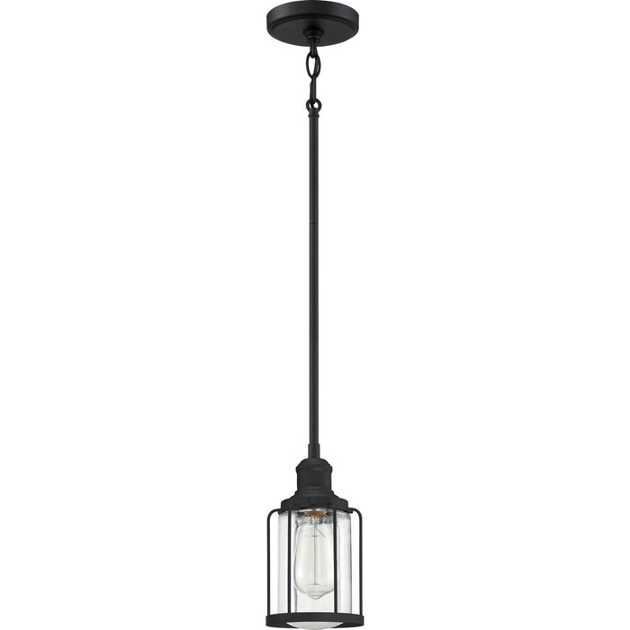 Quoizel LUD1505EK One Light Mini Pendant, Earth Black