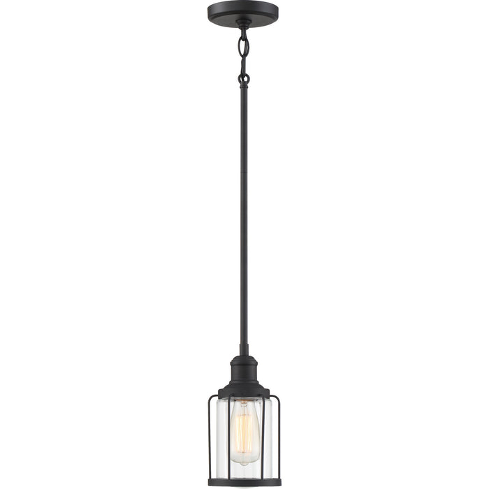Quoizel LUD1505EK One Light Mini Pendant, Earth Black