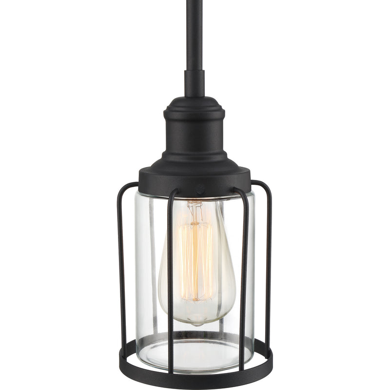 Quoizel LUD1505EK One Light Mini Pendant, Earth Black