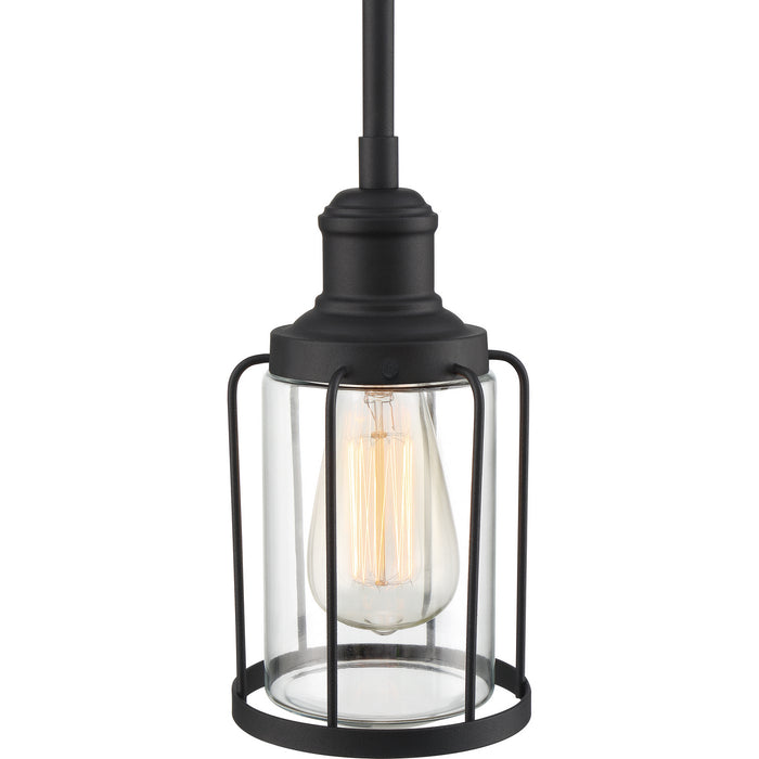 Quoizel LUD1505EK One Light Mini Pendant, Earth Black