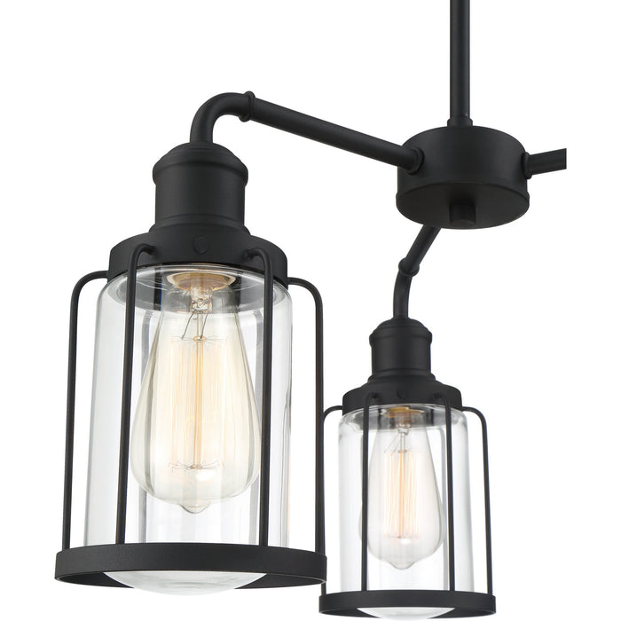Quoizel LUD5020EK Three Light Chandelier, Earth Black