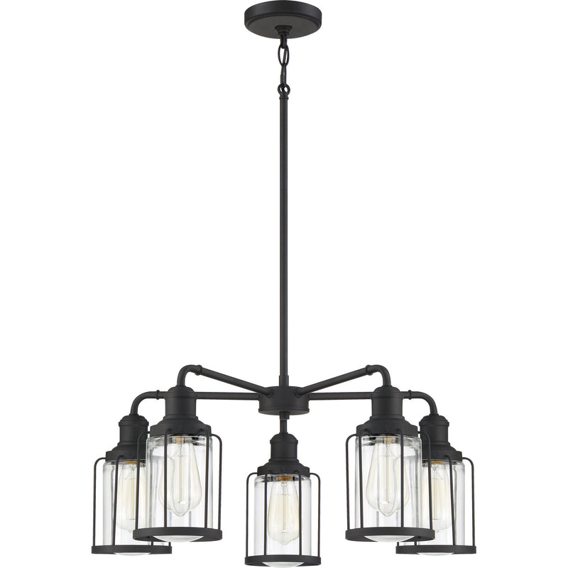 Quoizel LUD5026EK Five Light Chandelier, Earth Black