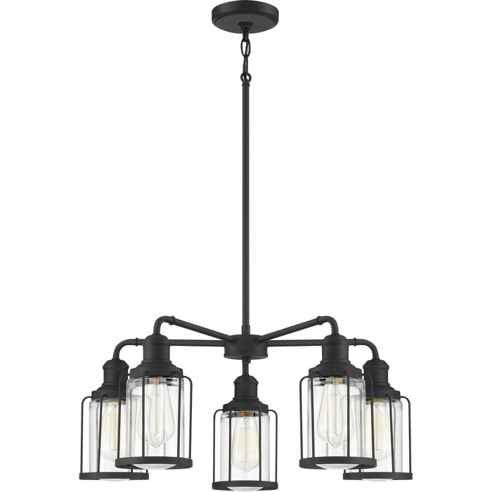 Quoizel LUD5026EK Five Light Chandelier, Earth Black