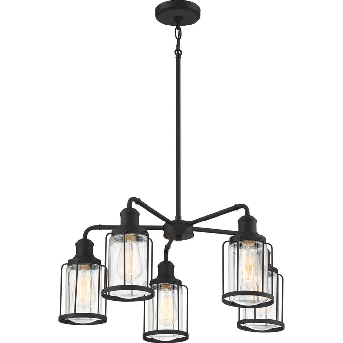 Quoizel LUD5026EK Five Light Chandelier, Earth Black