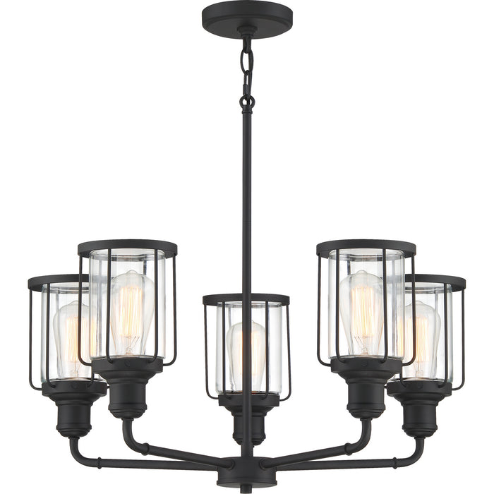 Quoizel LUD5026EK Five Light Chandelier, Earth Black
