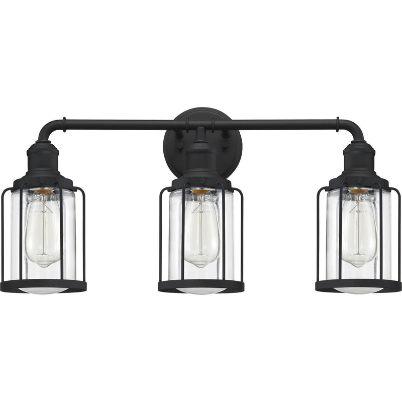 Quoizel LUD8624EK Three Light Bath, Earth Black