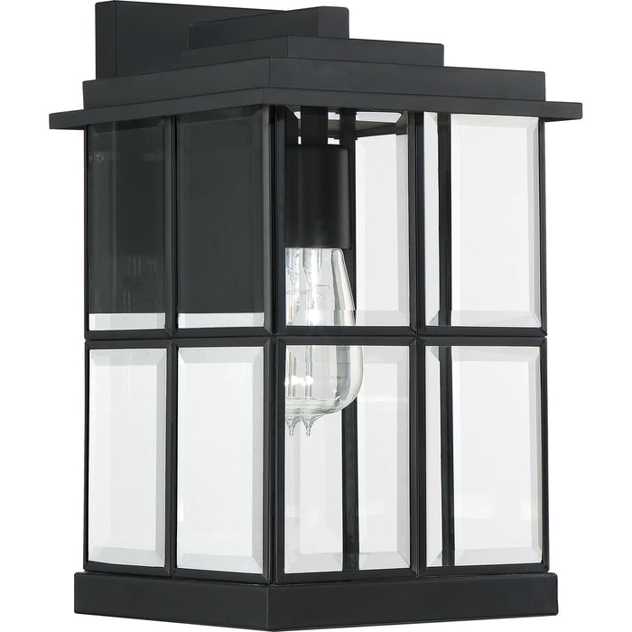 Quoizel MGN8408MBK One Light Outdoor Wall Lantern, Matte Black