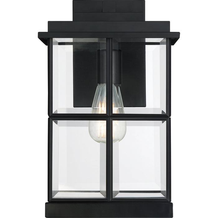 Quoizel MGN8408MBK One Light Outdoor Wall Lantern, Matte Black