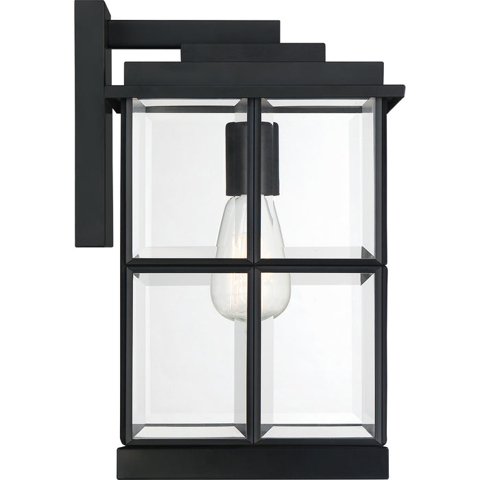 Quoizel MGN8408MBK One Light Outdoor Wall Lantern, Matte Black
