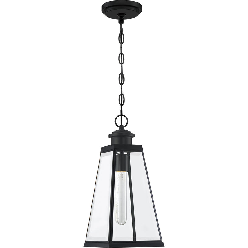 Quoizel PAX1907MBK One Light Outdoor Hanging Lantern, Matte Black