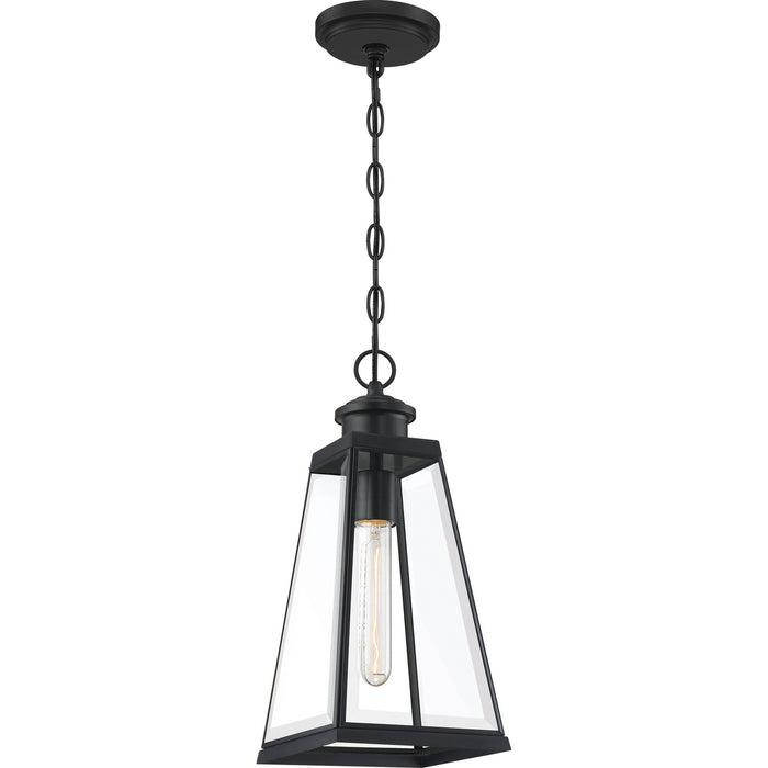 Quoizel PAX1907MBK One Light Outdoor Hanging Lantern, Matte Black