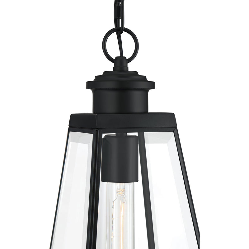 Quoizel PAX1907MBK One Light Outdoor Hanging Lantern, Matte Black