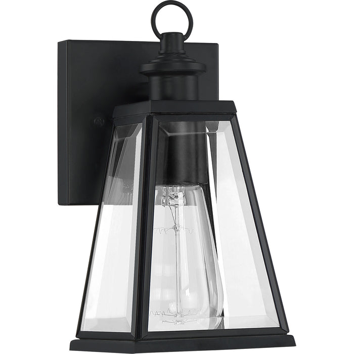Quoizel PAX8305MBK One Light Outdoor Wall Lantern, Matte Black