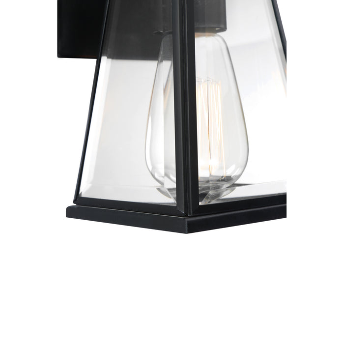 Quoizel PAX8305MBK One Light Outdoor Wall Lantern, Matte Black