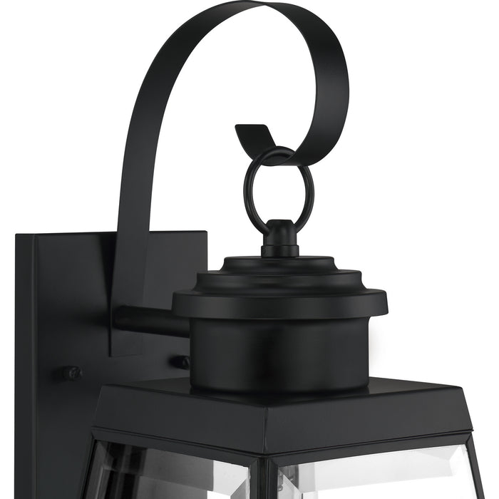 Quoizel PAX8405MBK One Light Outdoor Wall Lantern, Matte Black