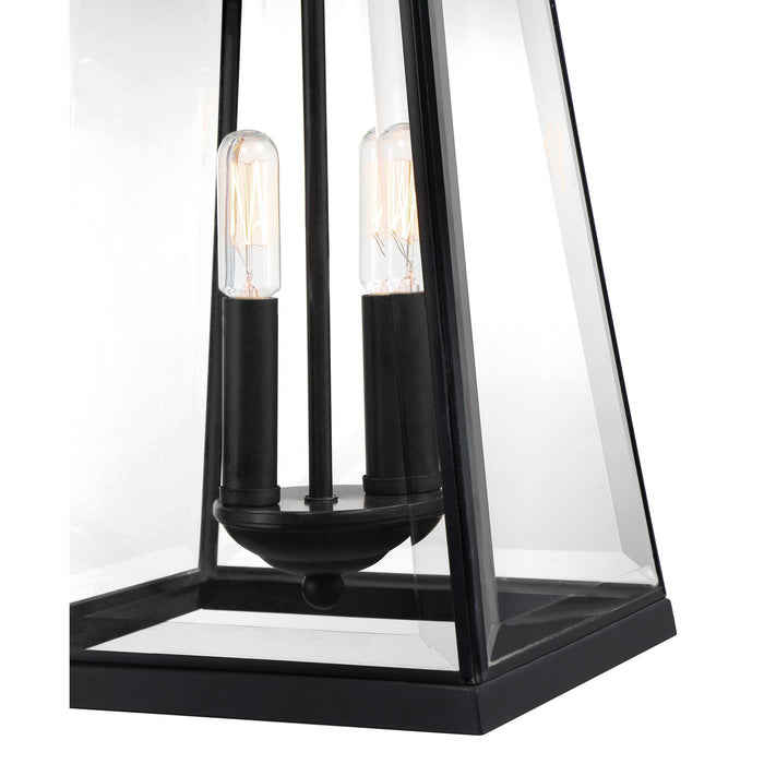 Quoizel PAX8409MBK Two Light Outdoor Wall Lantern, Matte Black