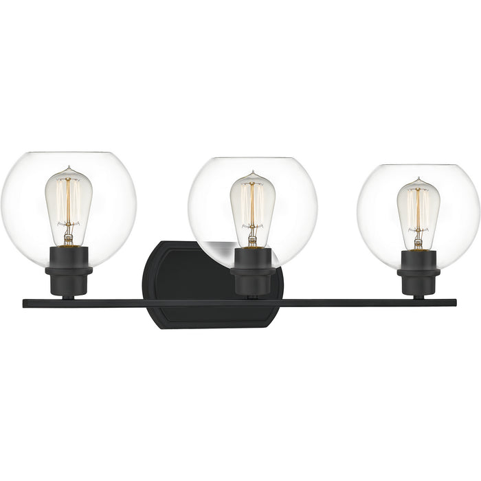 Quoizel PRUC8626MBK Three Light Bath, Matte Black