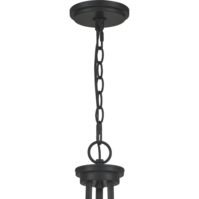 Quoizel PRUS5022MBK Three Light Chandelier, Matte Black