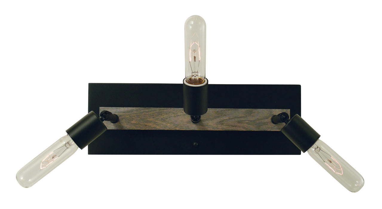 Framburg 5438 MBLACK Three Light Wall Sconce, Matte Black