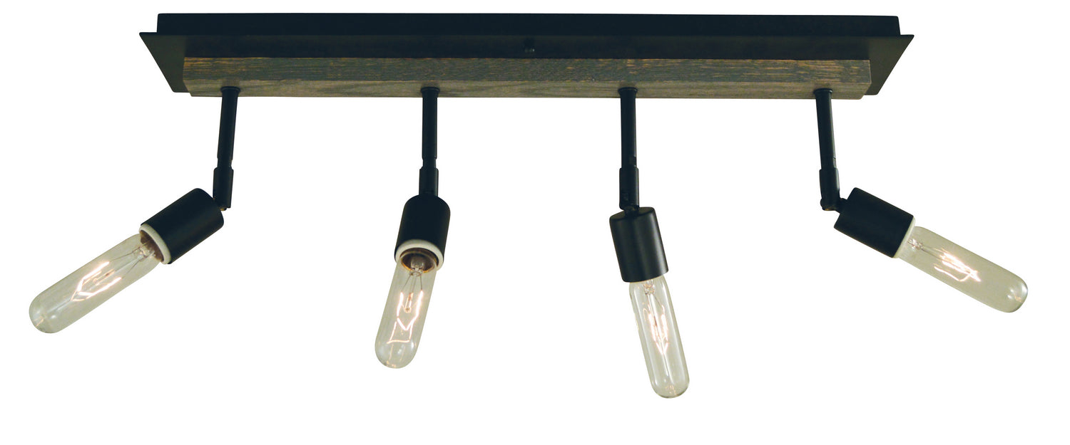 Framburg 5439 MBLACK Four Light Wall Sconce, Matte Black