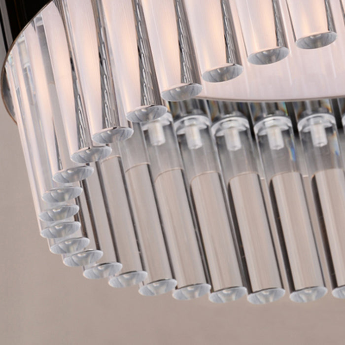 Lucas + McKearn PD9072-60 Nine Light Pendant, Clear and Smokey Chrome