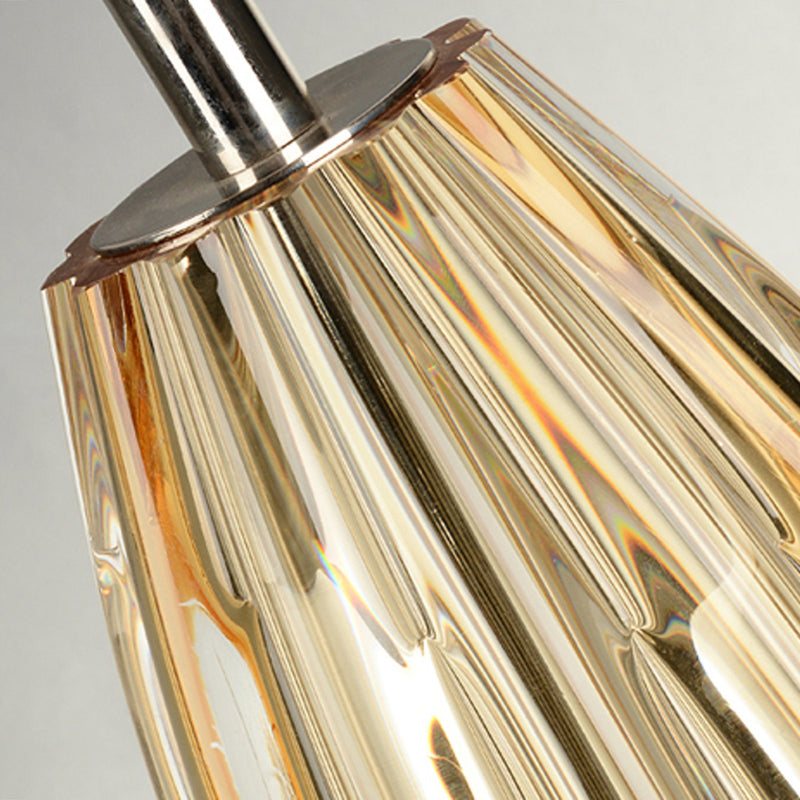 Lucas + McKearn TLG3119 One Light Table Lamp, Clear Amber Glass