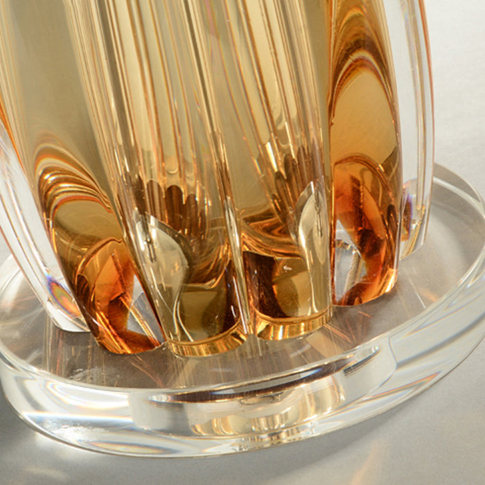 Lucas + McKearn TLG3119 One Light Table Lamp, Clear Amber Glass