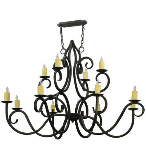 Meyda Tiffany 117787 12 Light Chandelier, Gilded Tobacco