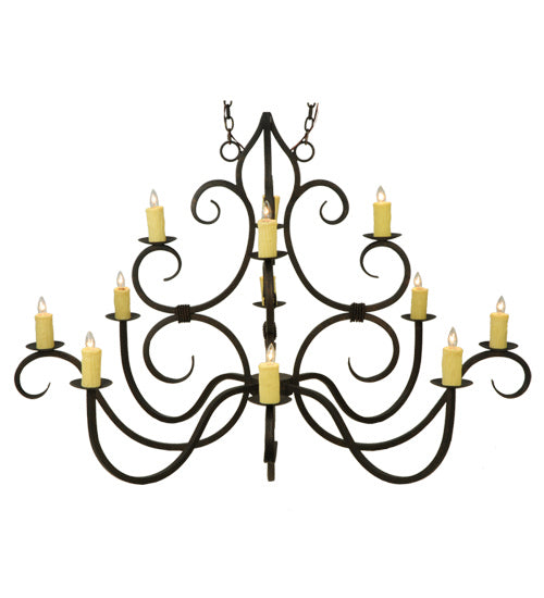 Meyda Tiffany 117787 12 Light Chandelier, Gilded Tobacco
