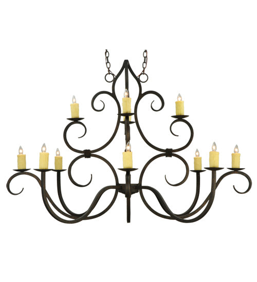 Meyda Tiffany 117787 12 Light Chandelier, Gilded Tobacco
