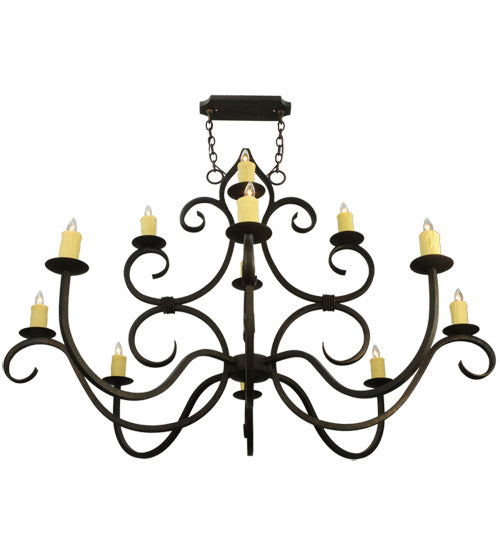 Meyda Tiffany 117787 12 Light Chandelier, Gilded Tobacco