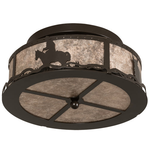 Meyda Tiffany 169798 Two Light Flushmount, Timeless Bronze