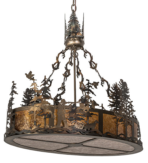 Meyda Tiffany 194622 Eight Light Pendant, Dk Burnished Antique Copper