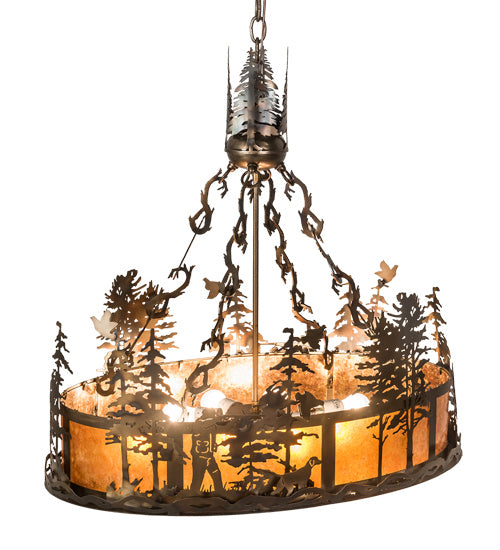 Meyda Tiffany 194622 Eight Light Pendant, Dk Burnished Antique Copper